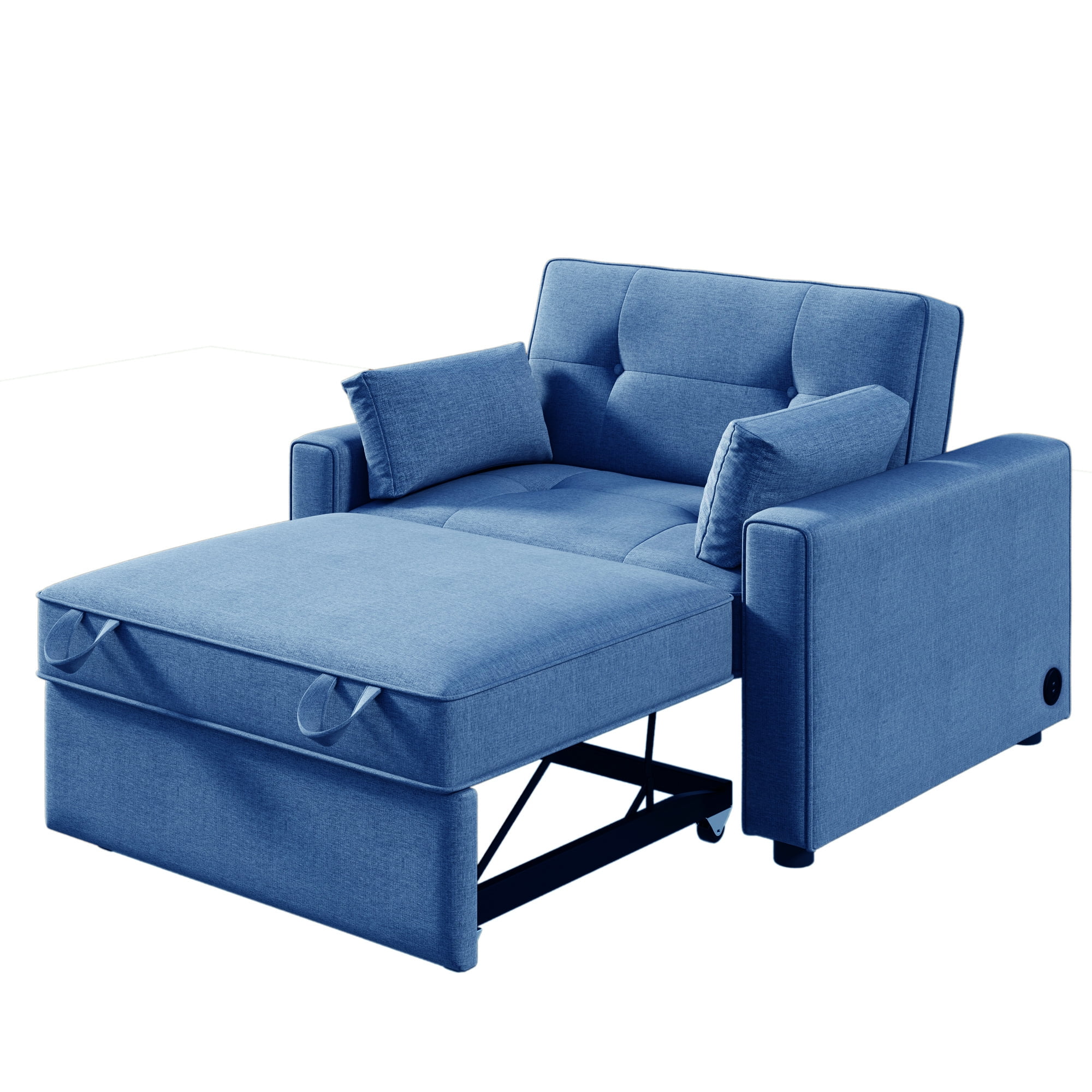 HUNLUYEN 48" Convertible Sleeper Sofa Bed; MultiFunctional Adjustable