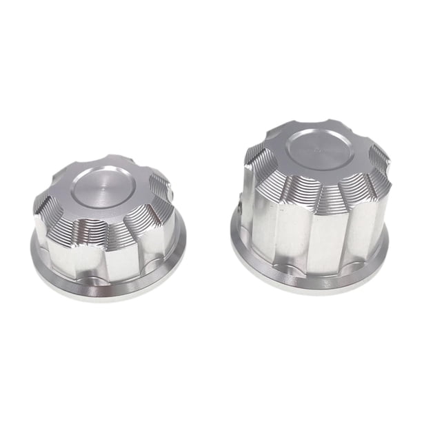 2 tapas de repuesto para tornillos de placa de conexión superior de motocicleta resistentes al desgaste Plata
