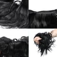 thumbnail image 3 of MY-LADY Messy Hair Bun Donut Bun Curly Wavy Synthetic Ponytail Extensions Hairpieces Hair Scrunchies Wraps Chignon for Women Girls (Grey/Brown/Silver/Black), 3 of 8
