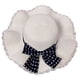 thumbnail image 1 of Sombrero de ala grande para mujer, con borde ondulado y lazo, de 56 a 58 cm de circunferencia, para playa, para verano, protector solar, sombrero de paja, 1 of 5