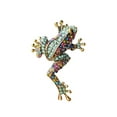 thumbnail image 2 of Opvise Unisex Brooch Frog Shape Alloy Rhinestone Decor Anti-slip Bag Coat Collar Hat Scarf Decoration Clothes Pin Party Prom Garment Jewelry, 2 of 8