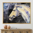 thumbnail image 2 of Designart 'Close Up Of The Head of A Lipizzan Horse' Farmhouse Framed Canvas Wall Art Print, 2 of 5