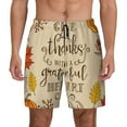 thumbnail image 3 of Uemuo Thanksgiving With A Grateful Heart Pattern Mens Swim Trunks Quick Dry Board Shorts with Mesh Lining, Stretch Beach Shorts Quick Dry No-Chafing Board Shorts-X-Large, 3 of 9