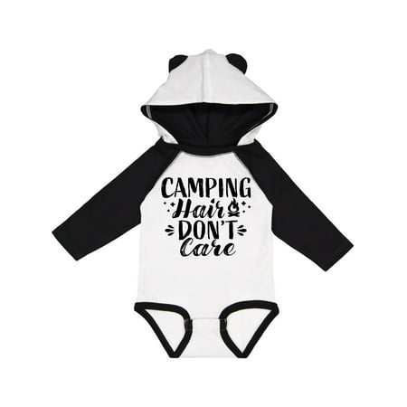 

Inktastic Camping Hair Dont Care with Campfire Gift Baby Girl Long Sleeve Bodysuit
