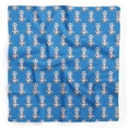 thumbnail image 1 of Bimba Blue Dots & Raccoon Animal Printed Pure Silk Scarf For Hair Neck Head Bandanas For Women 40 x 40 Inches, 1 of 6