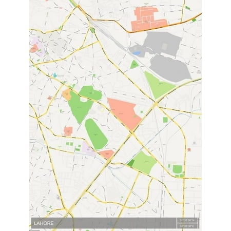  Lahore  Pakistan Map Poster Wall  Art  Walmart com