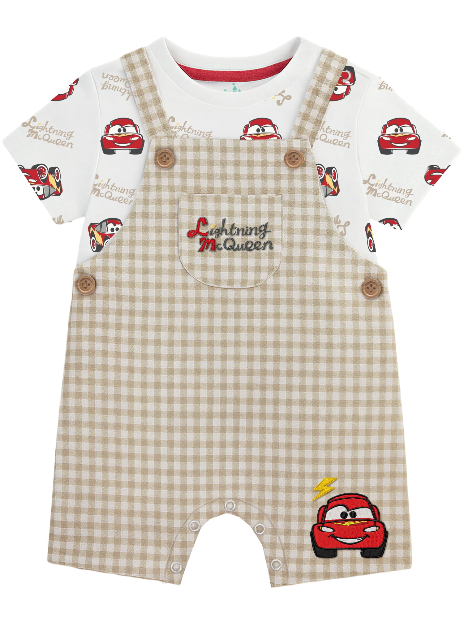 Disney Cars Baby Boy Shortall Set, Sizes 0/3 Months-24 Months