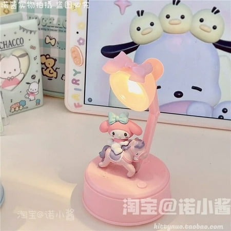 

Kawaii Sanrio Cinnamoroll Melody Cartoon Small Desktop Mini Table Lamp Night Lamp Desk Decorative For Girl Holiday Gift Lamp Diy