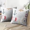 thumbnail image 3 of LALILO Throw Pillow Covers Watercolor Lighthouse Sailing Boat Cushion Cover 18" x 18", 109 Pack, 3 of 6