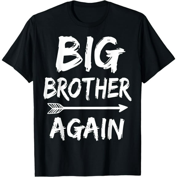 t-shirt Big Brother Again for Boys with Arrow Funny Gifts 2024 T-Shirt mens,black,women,funny,journey,Crew Neck, Short Sleeve,printing