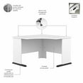 thumbnail image 7 of Studio A 48W Computer Desk with Drawers in White - Engineered Wood, 7 of 7