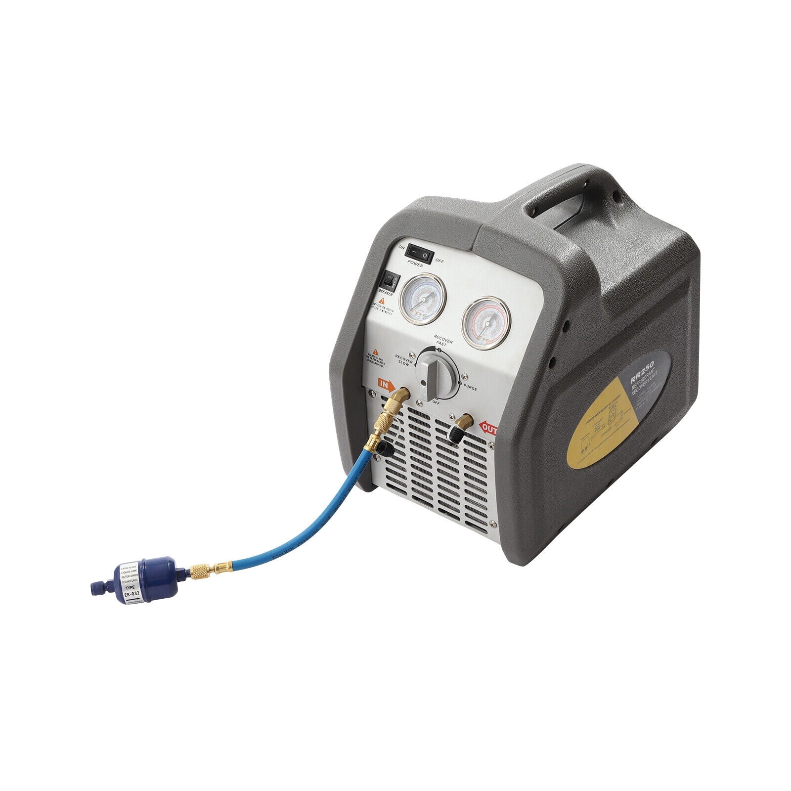 Miumaeov Refrigerant Recovery Machine 3/4HP Dual Cylinder HVAC Recycling Tool 60Hz 110V