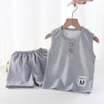 thumbnail image 4 of Qingpeng Kids Casual Outfit Sleeveless Crew Neck Knit Tank Top And Shorts Relaxed Fit Summer Matching Outfit Set For Kids, 4 of 8