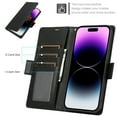 thumbnail image 3 of Feishell Wallet Case for iPhone 12 Pro / 12 6.1", Premium PU Leather Magnetic Closure Flip Kickstand Folio Case with RFID Blocking Credit Card Slots Shockproof Phone Cover with Wrist Strap,Black, 3 of 7