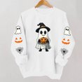 thumbnail image 6 of Women's Halloween Ghost Pumpkin Sweatshirts Long Sleeve Graphic Pullover Sweaters Crewneck Casual Fall Shirts Holiday Tops, 6 of 8