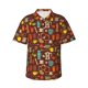 thumbnail image 1 of Balery Retro Coffee Camisas hawaianas de manga corta para hombre, camisas playeras de corte holgado, camisas de vacaciones con botones,Medium, 1 of 7