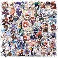thumbnail image 2 of Pegatinas de impacto Genshin para ordenador portátil, 50 piezas, grafiti, equipaje, monopatín, guitarra, Morax, Eula, Klee, 2 of 4