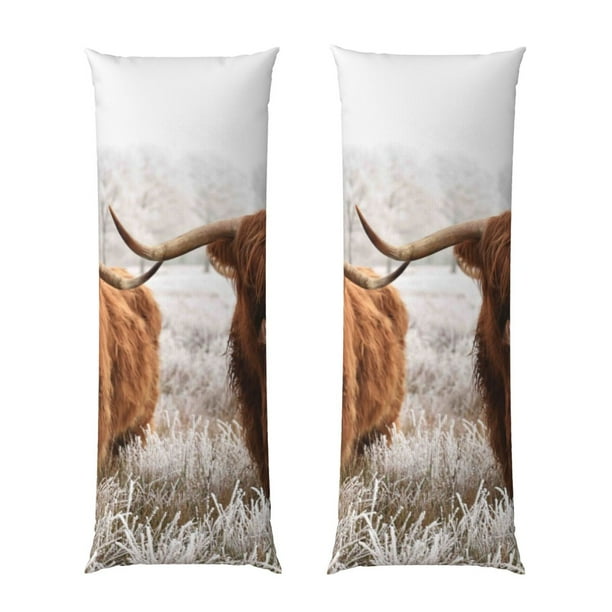 Balery Yak Funda Protectora para Almohada Corporal de Algodón Hipoalergénico con Cierre(55 x 21 pulgadas), Almohadas No Incluidas