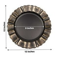thumbnail image 3 of Efavormart Set of 6 - 13" Round - Black Plastic Charger Plates With Waved Scalloped Rim for Wedding, Outdoor Receptions, Banquets, Holiday Dinner plates Chargers, 3 of 11