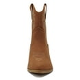 thumbnail image 2 of Soda Women Cowgirl Cowboy Western Stitched Ankle Boots Pointed Toe Short Booties High Top Blazing Brown Light Cognac 8, 2 of 4