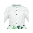 thumbnail image 6 of Girls Dress Green Floral Lace St Patrick Clover Holiday Party Long Sleeve 14 Years, 6 of 8