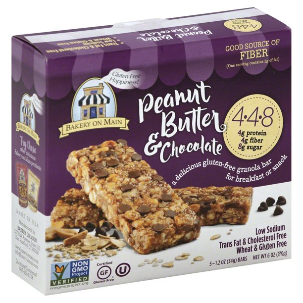 Bakery On Main Gluten Free Granola Bars, Chocolate Peanut Butter, 6 Oz