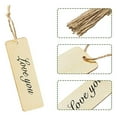 thumbnail image 4 of 36PCS Wood Blank Bookmarks DIY Wooden Craft Bookmark Unfinished Wood Hanging Tags Rectangle Shape Ornaments with Holes and Ropes for Decor, 4 of 8