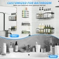 thumbnail image 3 of GPED Shower Caddy, Shower Shelves [5-Pack], Adhesive Shower Organizer with 2 Soap Dishes, Tootbrush Shelf & 28 Hooks, Large Capacity & Rustproof Bathroom Shower Shelf for Inside Shower Storage(Black), 3 of 3