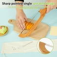 thumbnail image 5 of Wood Bread Bow Knife Serrated Bread Slicer Easy to Cutting Sourdough Bread Knife Multifunctional Sourdough Bread Slicer for Homemade Bread Bagels Baguettes, 5 of 10