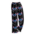 thumbnail image 3 of Pantalon de Pyjama Décontracté pour Femmes, Bleu Foncé, Lilo et Stitch, Paradis Tropical, m, 3 of 4