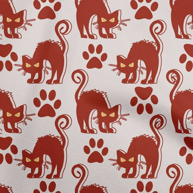 oneOone Cotton Flex Maroon Fabric Halloween Craft Projects Decor Fabric Printed By The Yard 40 Inch Wide