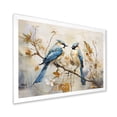 thumbnail image 2 of Designart "Simplified Exotic Birds Amid Cherry Blooms I" Birds Of Paradise Picture Framed Canvas Wall Art, 2 of 5