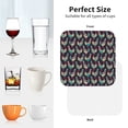 thumbnail image 6 of Lsque Bohemian Chicken Pattern 4" Drink Coasters Set of 4, PVC Leather Absorbent Coasters, Table Coaster Set Decorative Coffee Cup Coasters Housewarming Gift -Square, 6 of 6