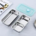 thumbnail image 4 of Amzcrzy Stainless Steel Contenants à Collation à Double Compartiment Réutilisables Lave-Vaisselle Contenants à Condiments Doubles avec Couvercles pour Collations Trempettes Acier Inoxydable Compartiment Unique Conservation Fraîche, 4 of 5