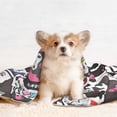thumbnail image 4 of Lsque Sanrio Pattern Waterproof Throw Blanket Pet Blanket for Dogs & Indoor Cats, Washable - Shaggy Plush Calming Long Faux Fur & Velvet Dog Blanket -Medium, 4 of 8