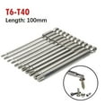 thumbnail image 2 of Hex Shank Magnetic Head Torx Screwdriver Bit T6-T40 100Mm Security Tamper Proof Star Industrial Screwdriver For Electric Drill T9 Fangkenuo, 2 of 6