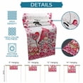 thumbnail image 6 of Valentine's Day Table Runner - 48 Inch Long Pink Love Gnomes Roses Romantic Cotton and Linen Blended Dress Scarves Farmhouse Table Runner for Kitchen Dining, Coffee Table, 13" x 48", 6 of 8