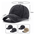 thumbnail image 3 of 2pz Gorra De Béisbol De Algodón Con Sólido Negro + caqui, 3 of 5
