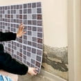 thumbnail image 3 of 18pcs Mosaic Tile Transfer Stickers Bathroom Kitchen DIY Home(10cm*10cm)(MTS010) (Color : MTS010), 3 of 7