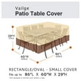thumbnail image 4 of Vailge Waterproof Patio Furniture Set Cover With Padded Handles, Patio/Outdoor Table Cover, Patio/Outdoor Dining Rectangular Table Chairs Cover Small,Beige & Brown, 4 of 4