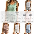 thumbnail image 4 of Tqcoqu Women's Floral Modal 2 Piece Pajama Set, Round Neck Sleeveless Tank Top & Elastic Waist Lettuce Trim Shorts, Soft Summer Loungewear Sleepwear Outfit Set for Women,Green Women's L-XXL, 4 of 5