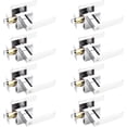 thumbnail image 1 of Square Privacy Door Levers Keyless Chrome Door Handle Indoor Door Handles Interior Bed/Bath Door Lever Handleset Reversible for Left Right Sided Doors, 1 of 7