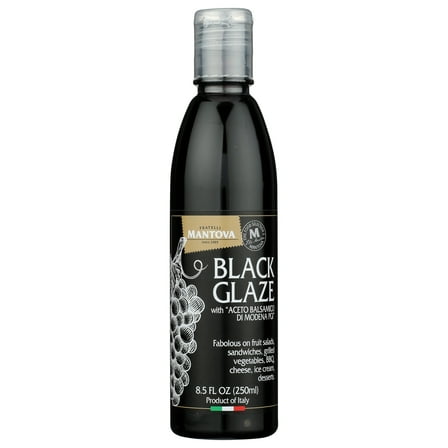 Pack of 6, Mantova Black Glaze Balsamic Vinegar, 8.5 fl oz