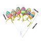 thumbnail image 3 of Decoraciones de huevos de espuma de Pascua en pack de 6 – Huevos de tejido multicolor 2,36x1,57 pulgadas, adornos colgantes ligeros, decoración reutilizable para decorar escenas de Pascua, 3 of 9