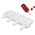 thumbnail image 4 of Ice Bar Maker, Ice Cream  4 Cavities Silicone  For Chocolate For Fondants For Making Ice Cream, 4 of 8