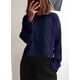 thumbnail image 5 of Suéter PRETTYGARDEN Azul Marino con Botones y Cuello Redondo Talle M, 5 of 5