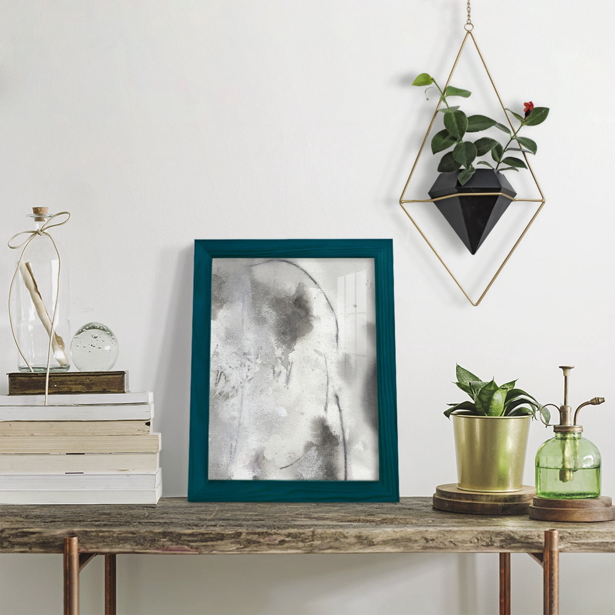 Mystical Objects IV - Framed Print w/glass - Ocean Blue