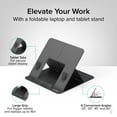 thumbnail image 3 of Plugable Drawing Tablet Stand Folio, Portable Foldable Laptop Stand with 4 Adjustable Angles, iPad Holder Stand for Laptop and Tablets Up to 16", iPad Air, iPad Pro, MacBook Pro, Windows (PT-STANDX), 3 of 5