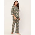 thumbnail image 3 of Moomaya Sleepwear, Printed Night Suit For Women, Cotton Kurta Pajama Set Pjs Loungewear, 3 of 9