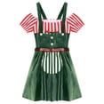 thumbnail image 6 of iiniim Women's Gingerbread Character Holiday Outfits One Piece A-line Cookie Dress Green XXL, 6 of 7